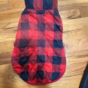 Plaid dog Jacket like new